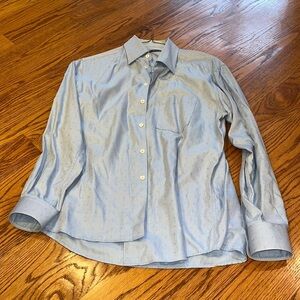 Ermenegildo Zegna Men’s Blue Dress Shirt Size XL
